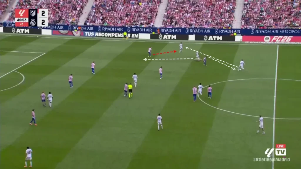 Mbappé became the second link in the chain, with Carvajal emerging as the third-man.